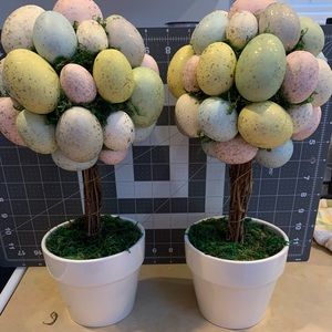 Set of two Easter topiaries.